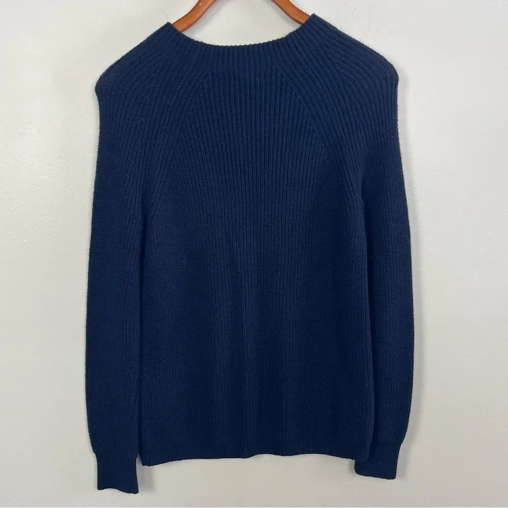 J.Crew Mercantile Navy Bow Sweater XXS Preppy Classic Merino Blend